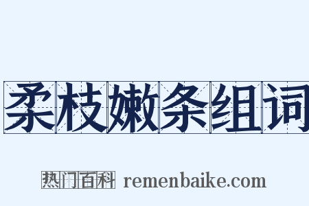 柔枝嫩条组词是什么意思的图片